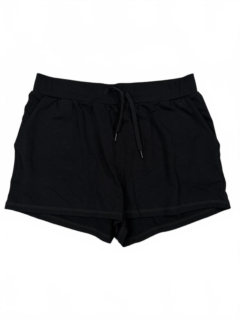 Cozy Earth Black Bamboo Stretch-Knit Lounge Shorts Size XL Athleisure Comfy